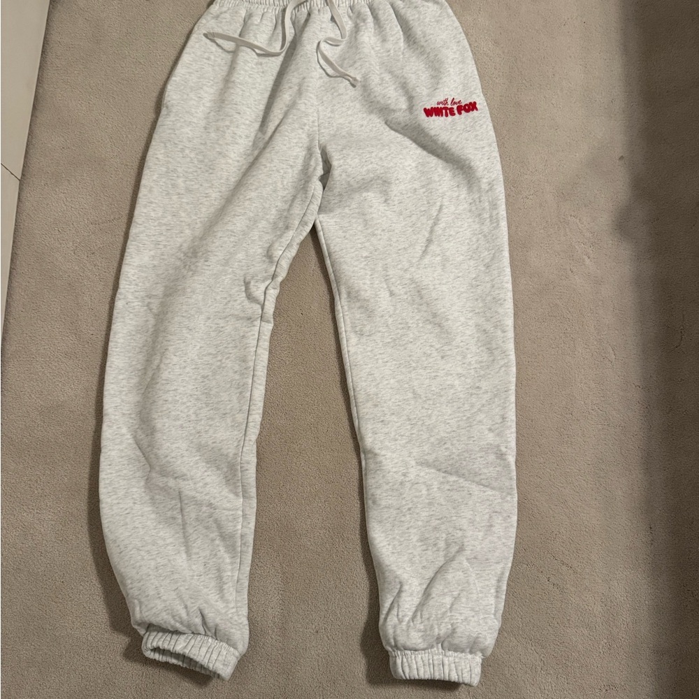 Women’s white fox Gray Sweatpants